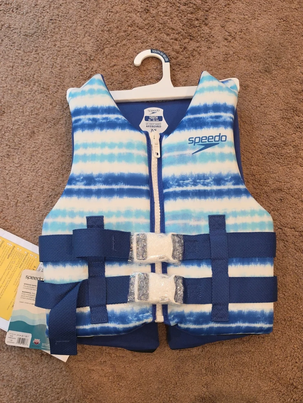 Speedo Kids Blue White Tie-Dye Swim Vest